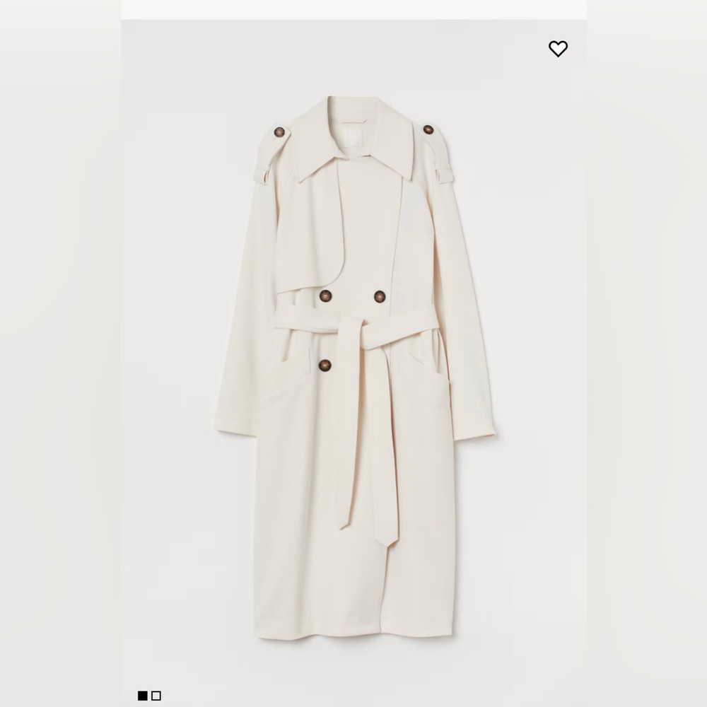H&M off white trench-coat